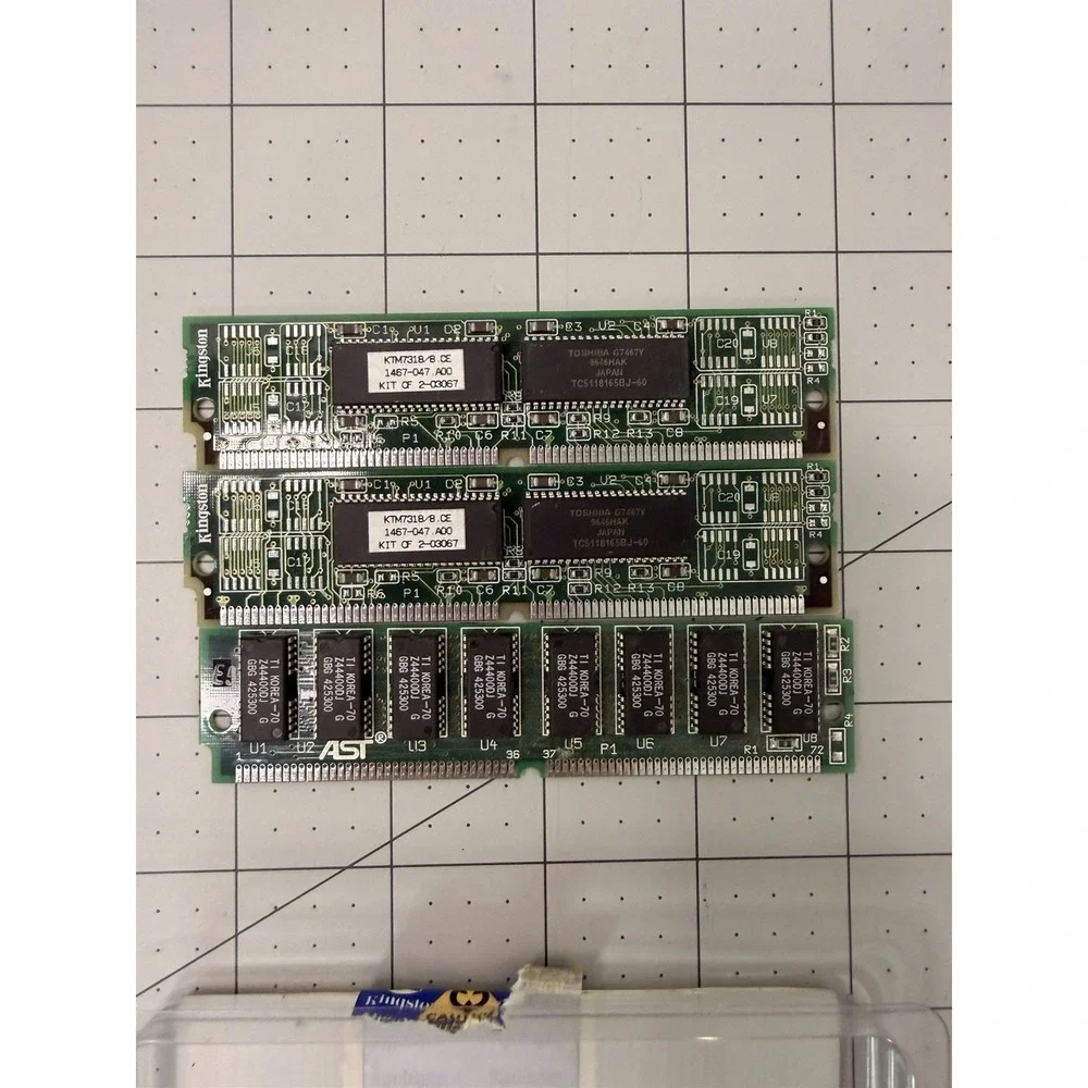Vintage RAM Memory Lot Kingston KTM7318/8 8MB Kit IBM AST 72-Pin SIMM